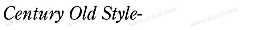 Century Old Style字体转换